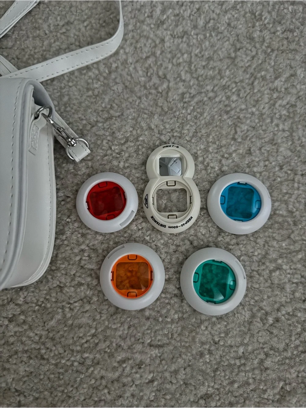 Fujifilm White Instax Mini Carry Case with Color Lens Filters